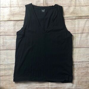 Madewell Black V-Neck Tank Top